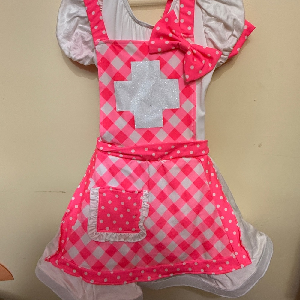 Weissman Pink and White Dance Costume